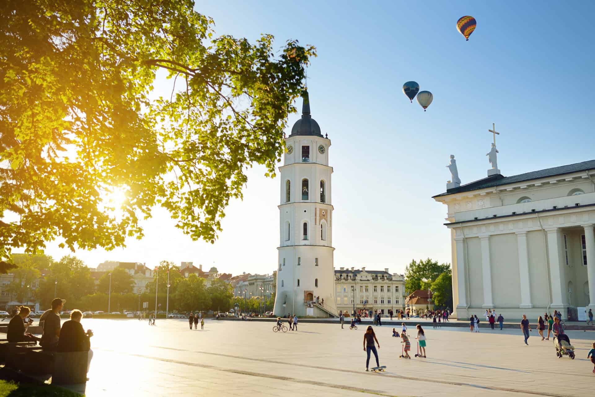 Cathedral square Vilnius Lithuania